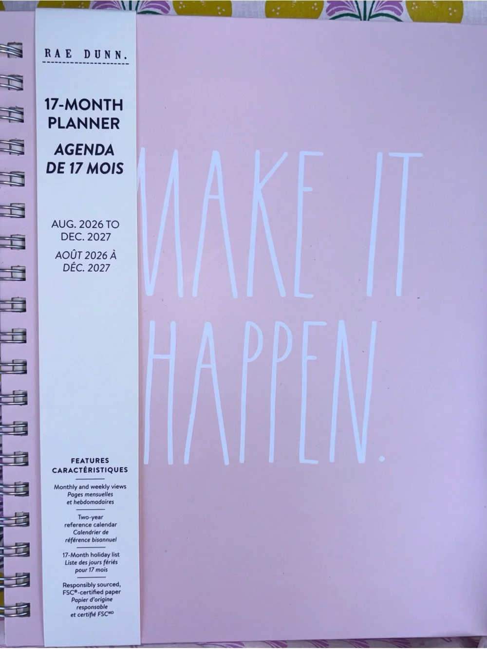 Choice Rae Dunn 17-month Planner Agendas, Hard Cover - NEW